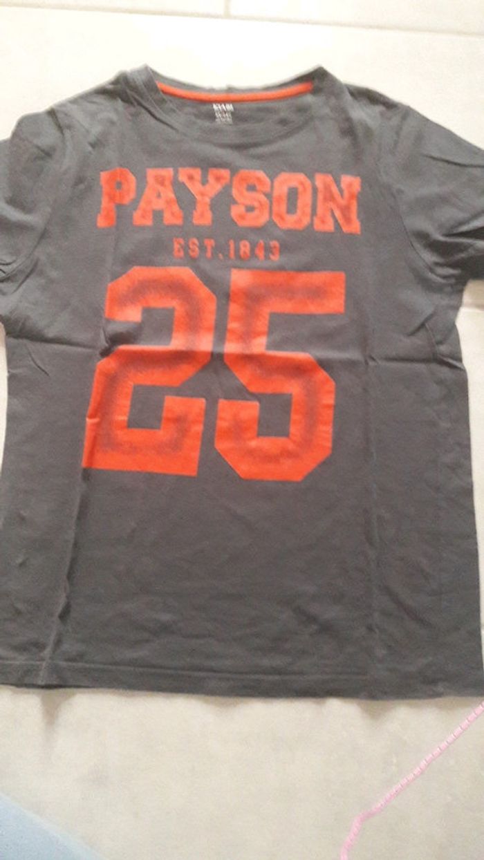 Tee shirt garçon gris et rouge 14 ans kiabi
