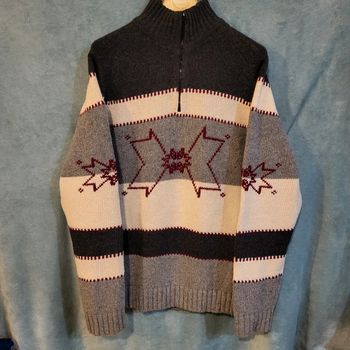 Pull-over 1/4 Zip en Laine 🧥 Taille XXL - Oversize