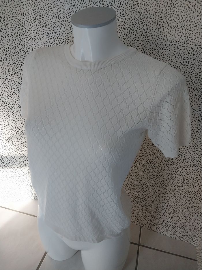 Pull fin ajouré blanc Pimkie Taille S - photo numéro 2
