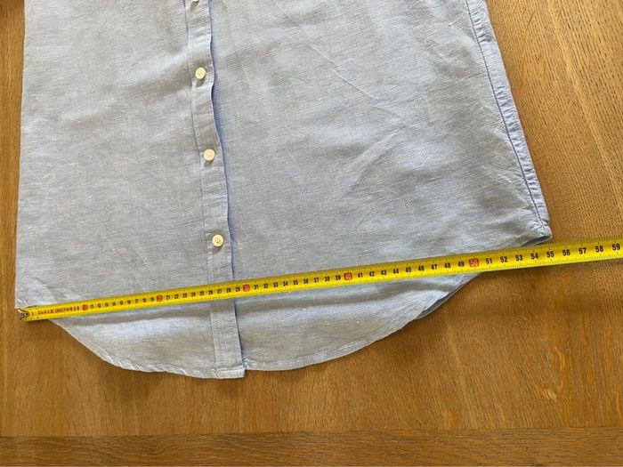 Chemisier lin et coton bleu clair Banana Republic taille M - photo numéro 16