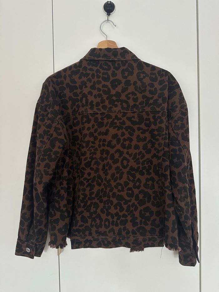 Veste en jean motif léopard taille unique - photo numéro 2