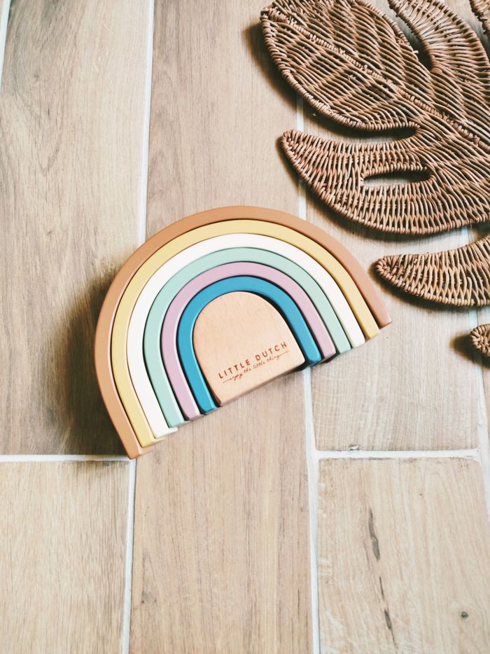 🌈 Grand arc en ciel à trier et empiler en bois marque Little dutch
