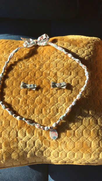 Sergent major collier thème licorne avec 2 barrettes