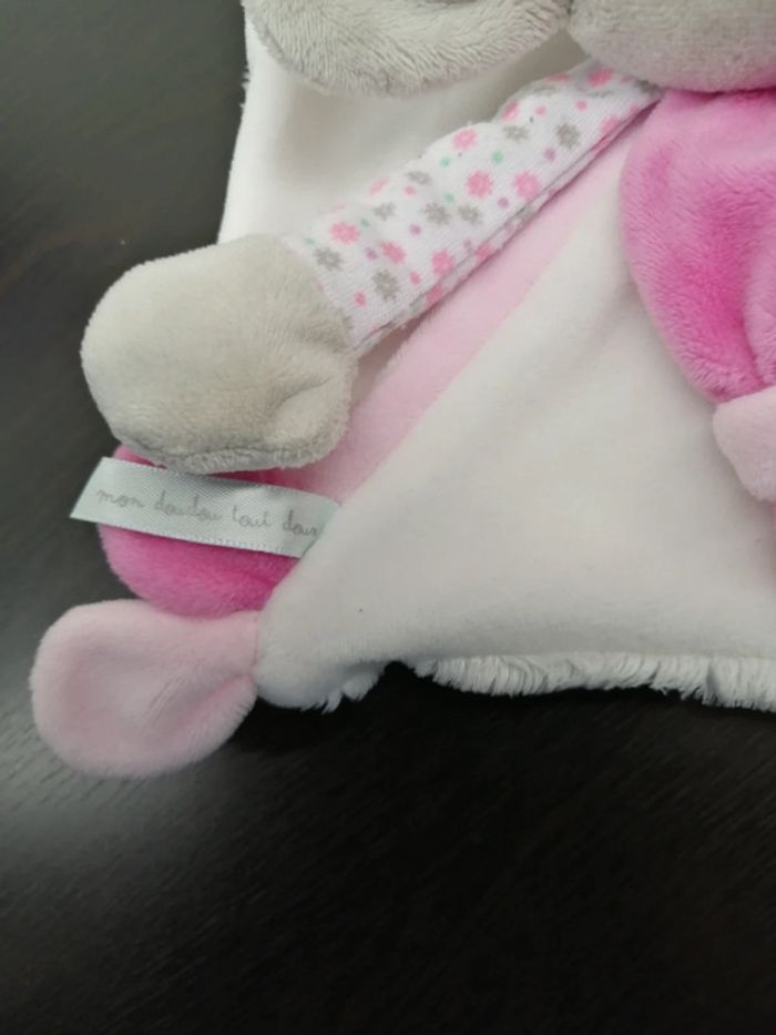 Doudou et compagnie souris pearly plat blanc rose DC2978 - photo numéro 5