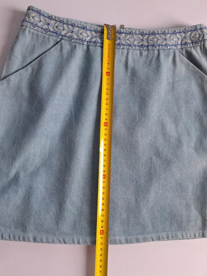 Jupe en jeans ceinture brodée Paj concept - photo numéro 10