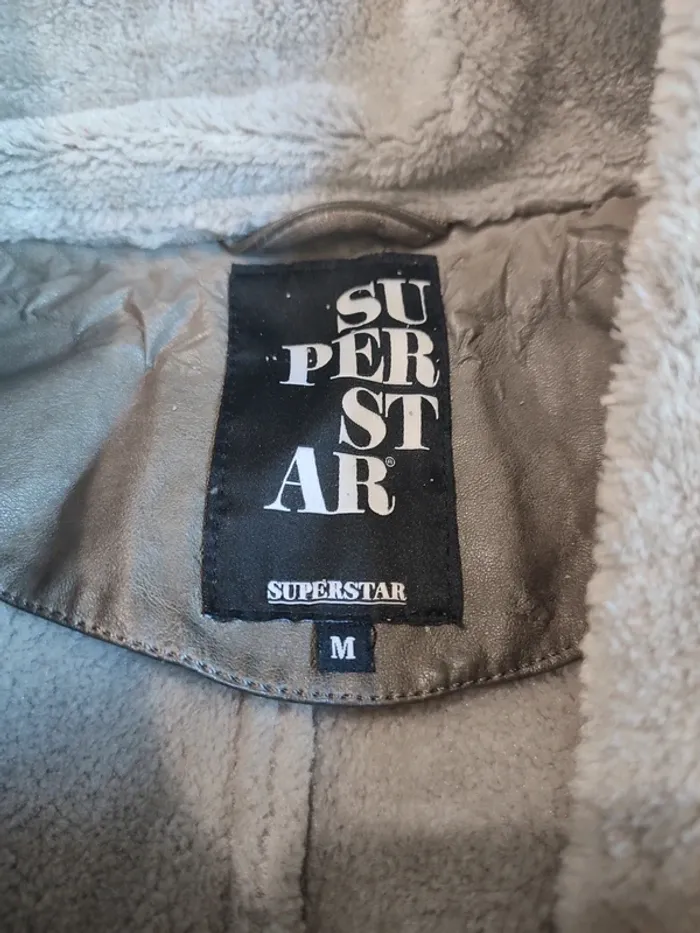 Veste aviateur/ perfecto grise 🍂 Superstar - photo numéro 5
