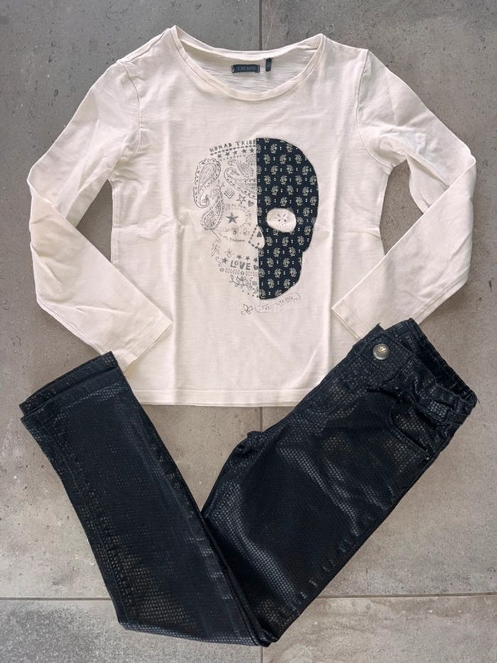 Magnifique Ensemble Ikks 8 ans pantalon + t shirt tbe