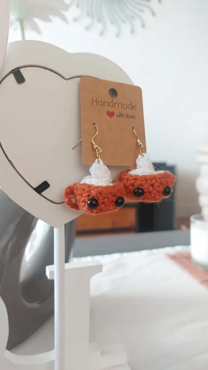 boucles d'oreilles pumpkin spice latte - photo numéro 3