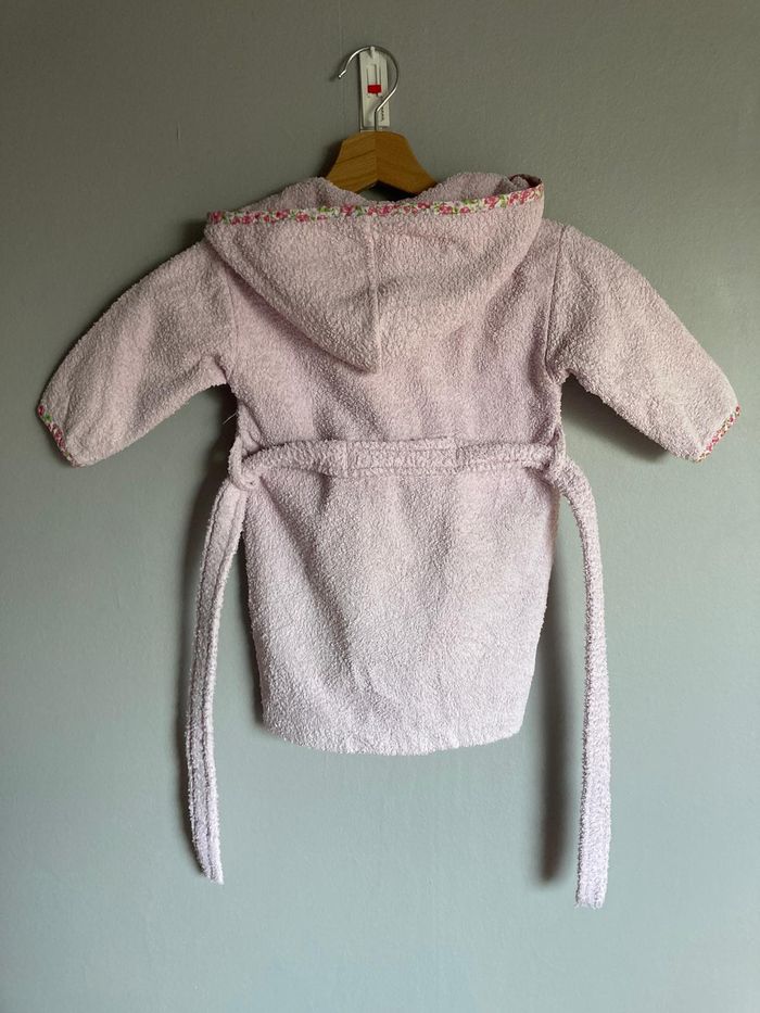 Peignoir fille 1‑2 ans (86 cm) Zara Home – Rose pâle, brodé oiseau, bon état - photo numéro 4