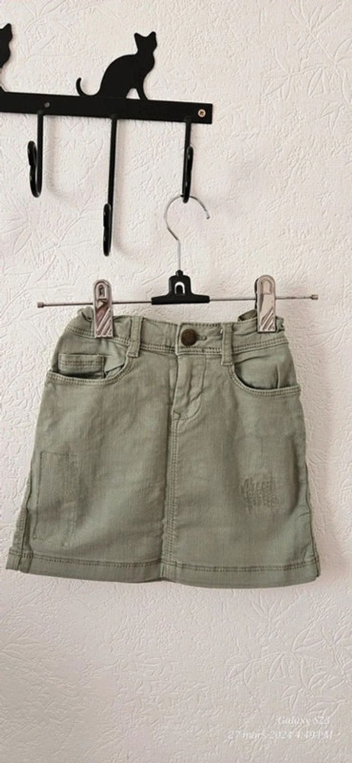 Ensemble jupe en jean et blouse fleurie 6/8A tao - photo numéro 2