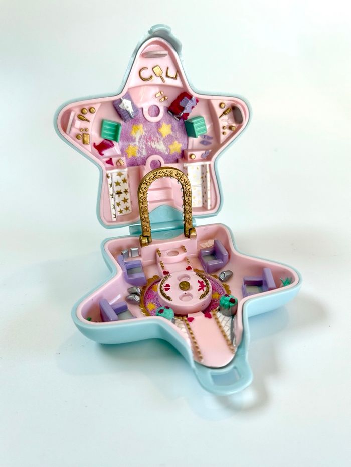 Polly pocket fashion fun 1992 compact étoile bleu