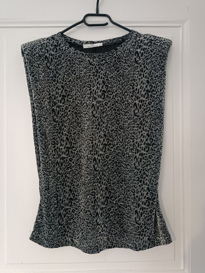 Top argenté soirée habillé