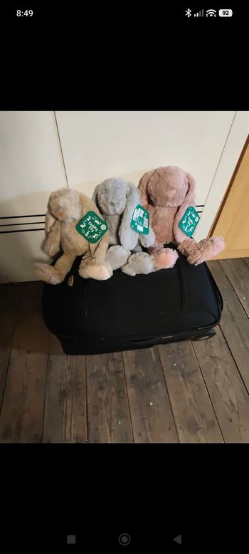 Lot de peluches lapin 