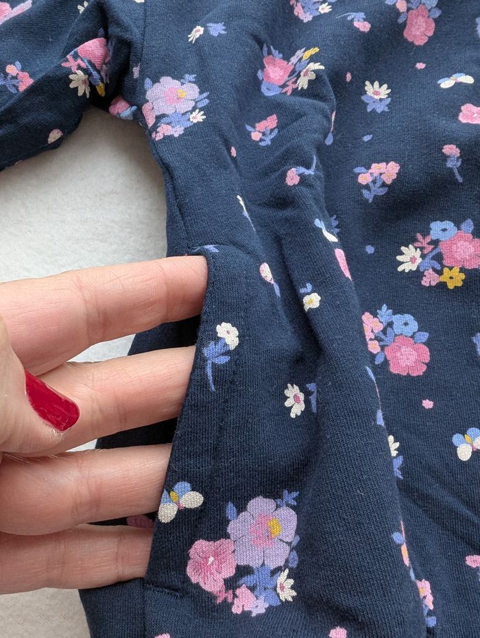 Sweat zippé marine à fleurs - 98/104 - C&A - photo numéro 3