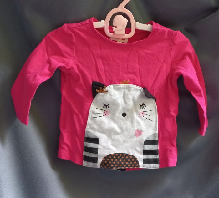 T-shirt catimini rose chat