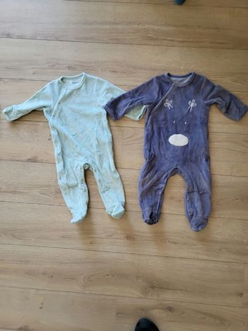 Lot pyjamas 1 pièce 12 mois vertbaudet