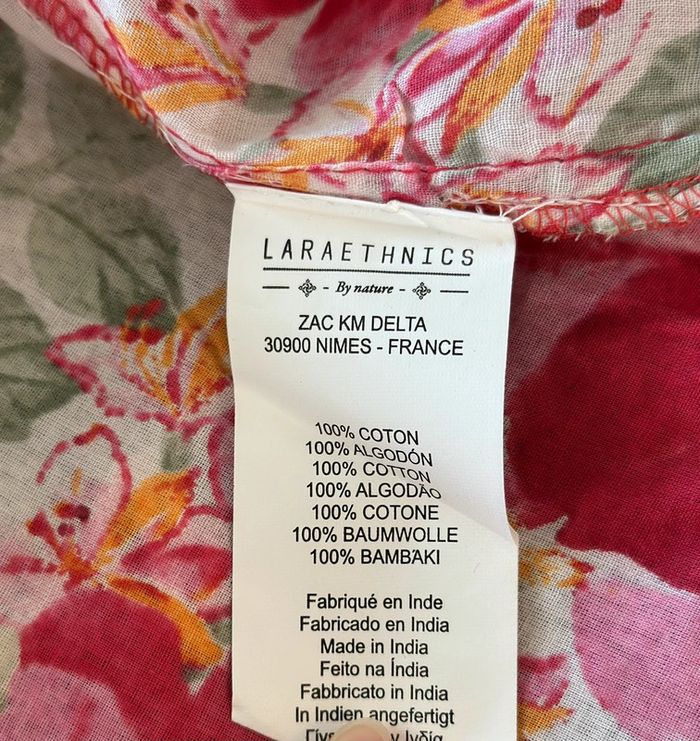 Top fleuri d’été détails volantés taille U - Laraethnics - photo numéro 9