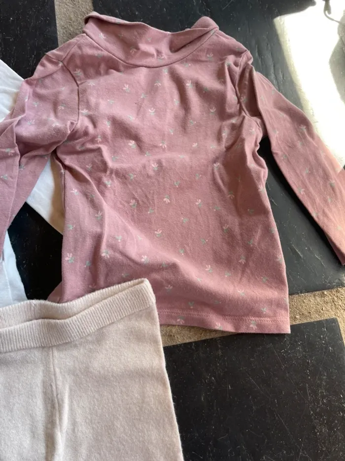 Lot 2 t shirt manches longues et un legging 12 mois - photo numéro 3