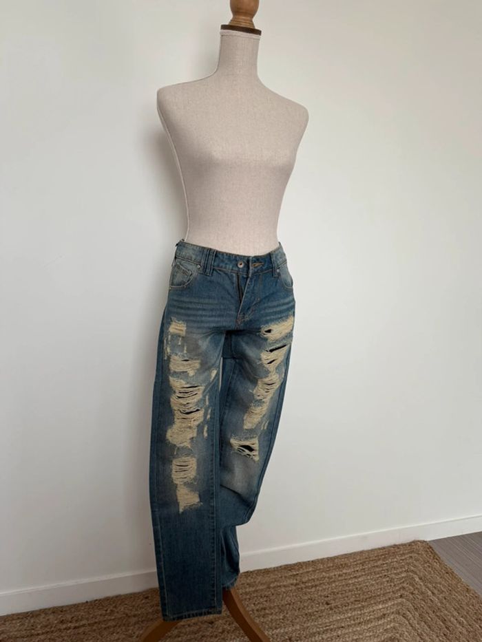 Jean boyfriend skinny destroy slim pantalon neuf Pants pantalones pantaloni Hosen Broek Calças denim - photo numéro 6