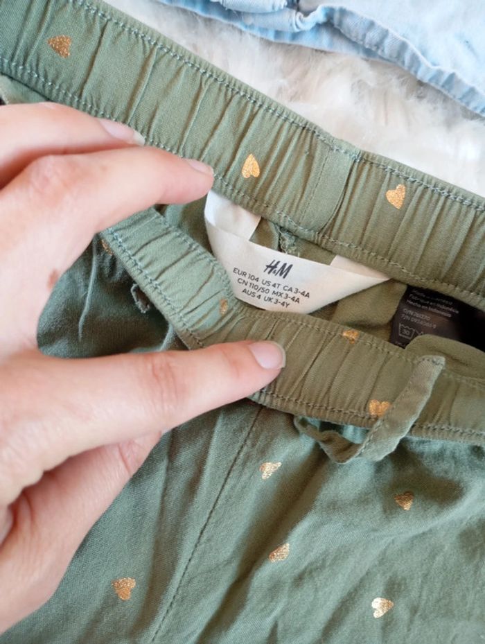 Look fille 3 ans 💗 idéal rentrée chemise en jean Lili marelle + bas h&m - photo numéro 4