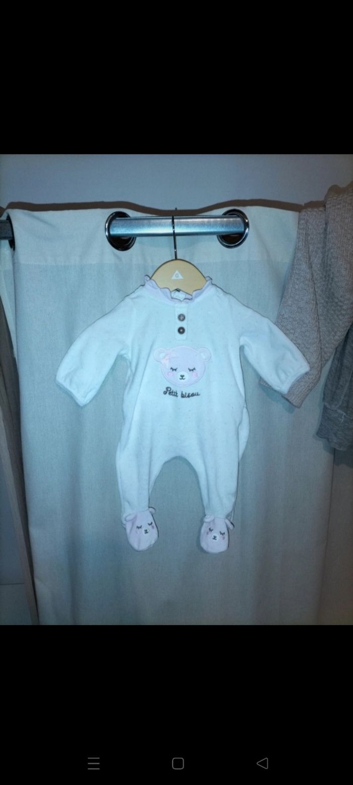 Pyjama blanc sergent major 1 mois