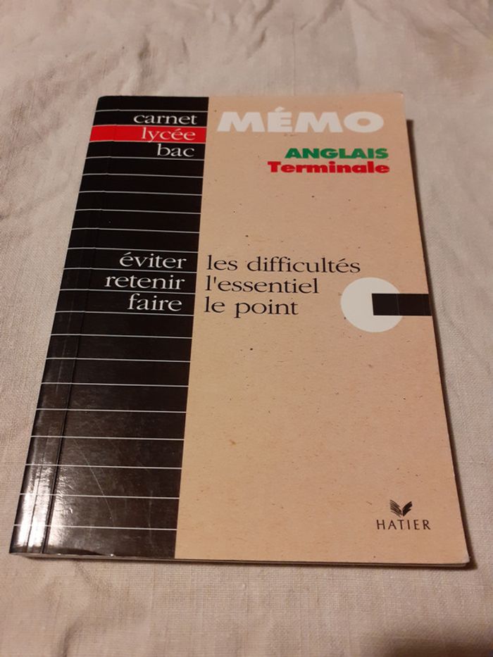Memo anglais terminale