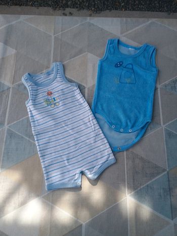 Lot de 2 bodies garçon sans manche