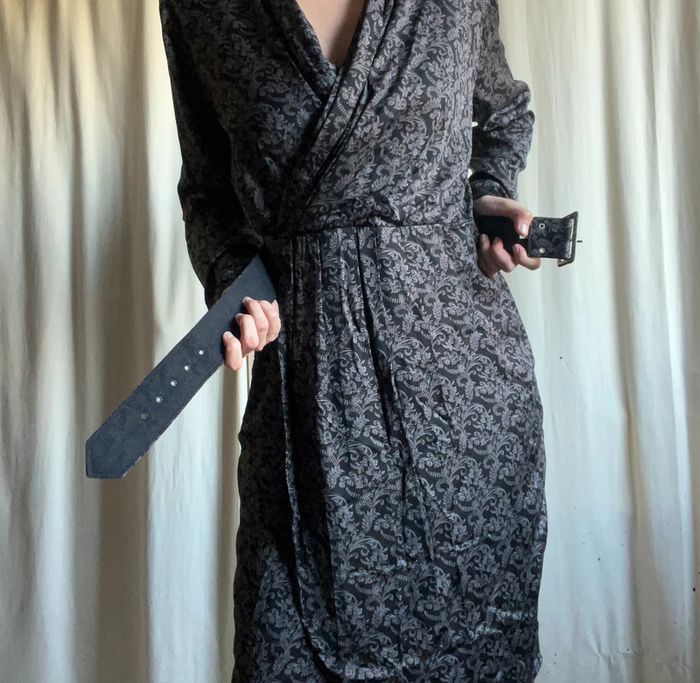 Sublime robe midi Laura Ashley vintage made in UK 🇬🇧 witchy classy - Taille M - photo numéro 4