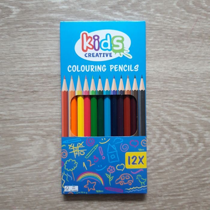 Lot de 12 crayons de couleur Kids Creative NEUF