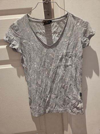 T-shirt manche courte gris smiley