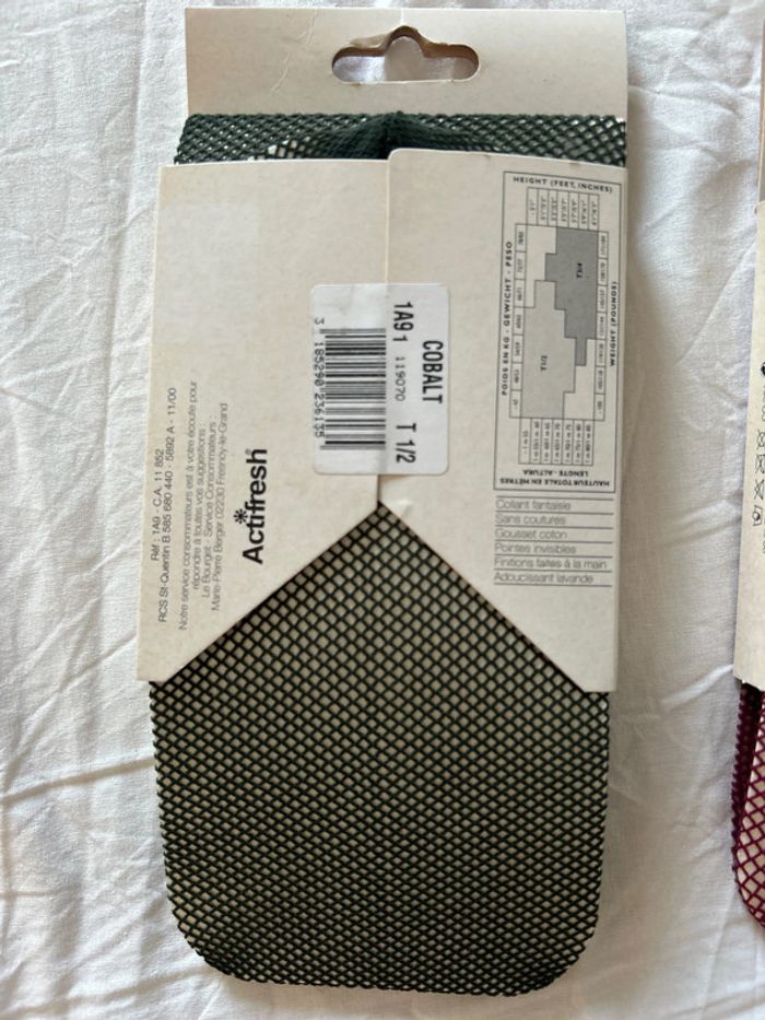 2 paires de collants un cobalt 1 petrus taille 1/2 - photo numéro 4