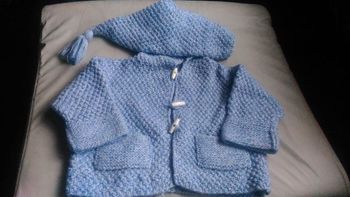 gilet chiné bleu 3 mois