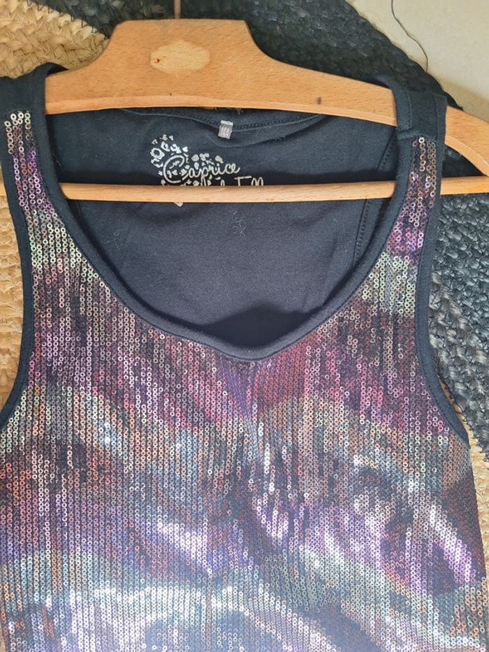 Top à sequins esprit disco parfait pour vos soirées festives - photo numéro 5