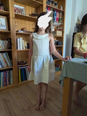 Robe de cérémonie dorée 8 ans