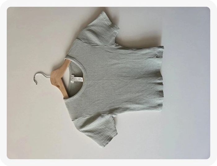 tops court Pull & Bear vert taille M - photo numéro 5