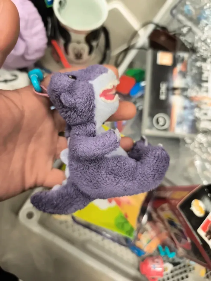 Dinosaure enfant lot figurine jouet peluche stuffed dino train homme caverne petit pied stone age - photo numéro 3