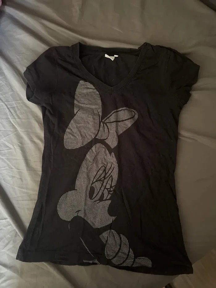 T shirt col V Minnie