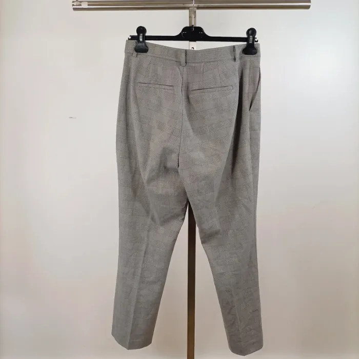 Pantalon droit gris carreaux prince de galles Uniqlo taille S 38 cm A1449 - photo numéro 7