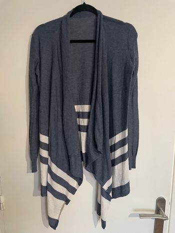 Gilet long bleu taille 2