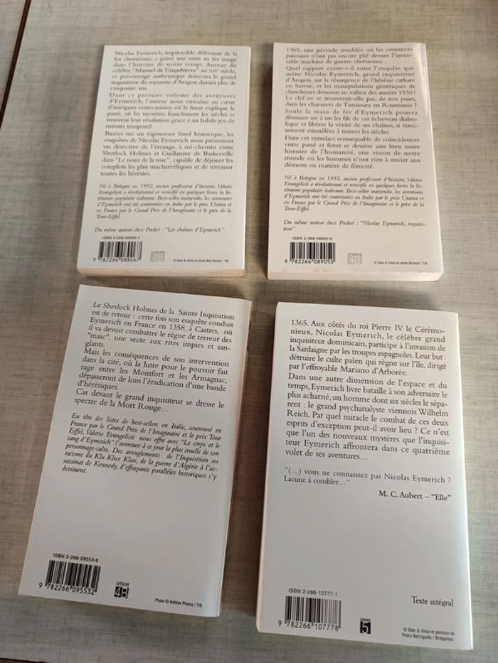 Lot 4 livres Nicolas eymerich inquisiteur - photo numéro 2