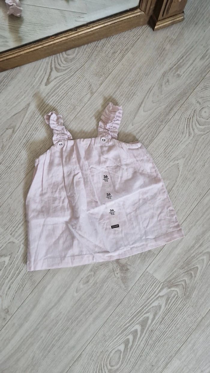 Joli haut / débardeur en lin lila neuf Kiabi 🌸 36 mois