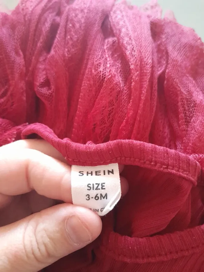 Robe ml bordeaux fille 3/6mois - photo numéro 3