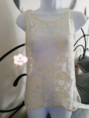 Débardeur dentelle ZARA femme.36..