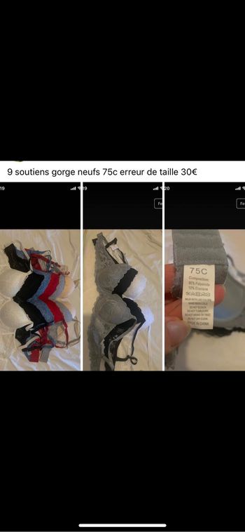 9 Soutiens gorge neufs