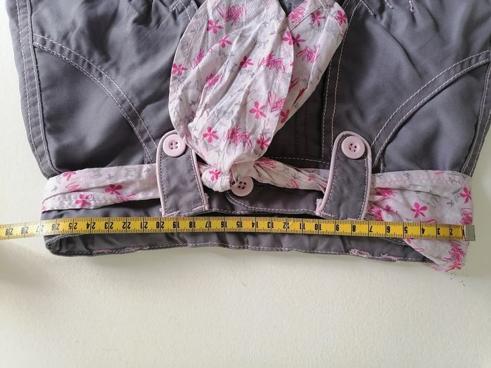 Pantalon fille gris et rose multipoches - photo numéro 6
