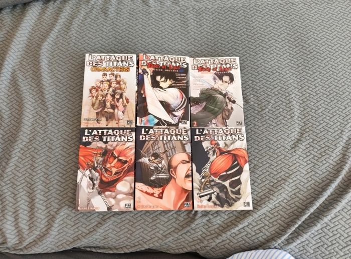 Lot de 6 manga l'attaque des titans - photo numéro 1