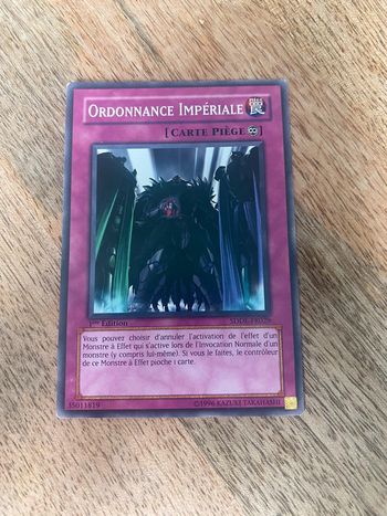 Carte Yu-Gi-Oh! Ordonnance impériale SDDE-FR029 1ère édition