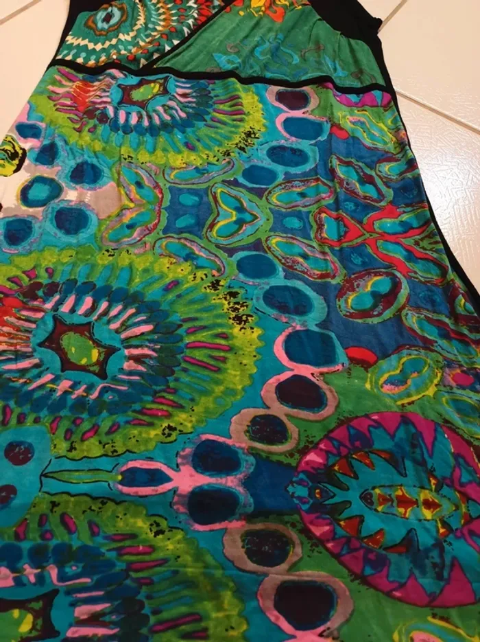 Robe femme noire et multicolore Chaitanya - photo numéro 11