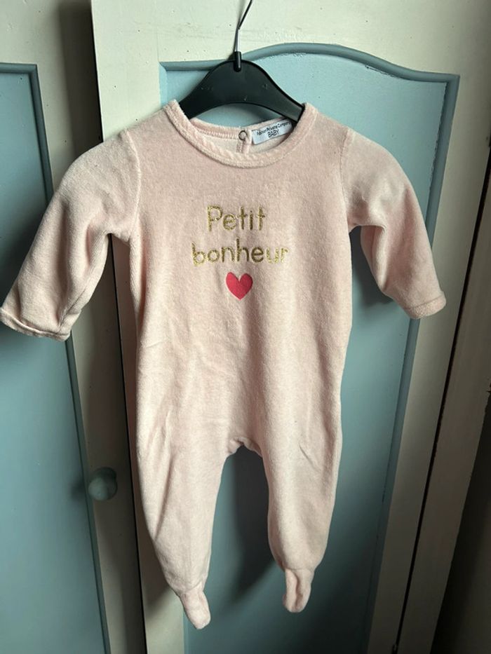 Pyjama hiver rose, 6 mois