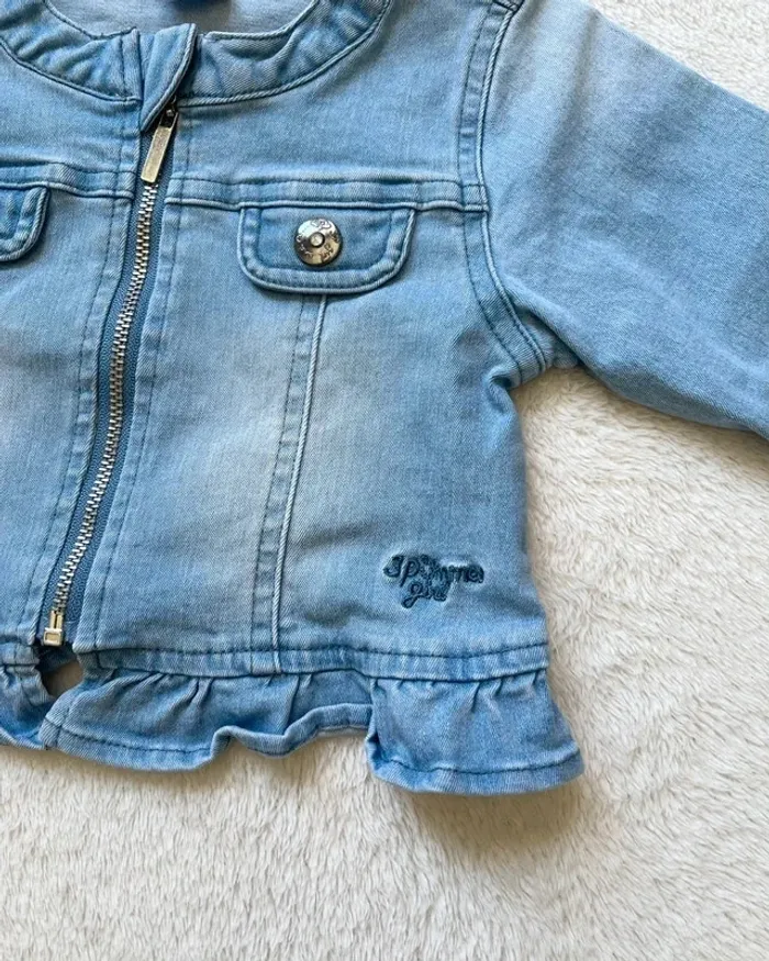 Ensemble complet robe + veste en jean + bandana assorti 6/9 mois - 3 Pommes - photo numéro 8